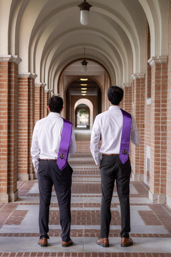 Stole over Shoulder Looking Straight Back 1